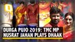 Watch: TMC MP Nusrat Jahan Plays 'Dhaak', Offer Prayers on Durga Mahashtami