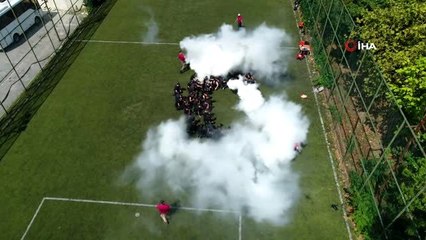 Acil Müdahale Timi'nin zorlu eğitimi havadan görüntülendi