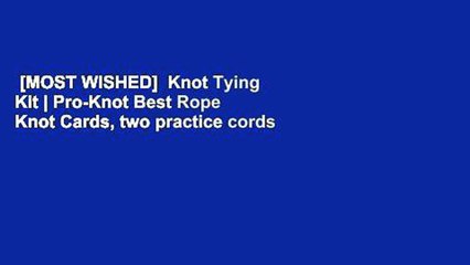 [MOST WISHED]  Knot Tying Kit | Pro-Knot Best Rope Knot Cards, two practice cords and a carabiner