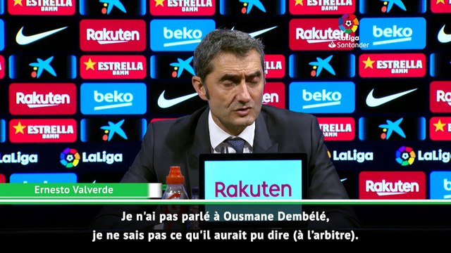Valverde : Je ne sais pas ce qu'a dit Dembélé à l'arbitre