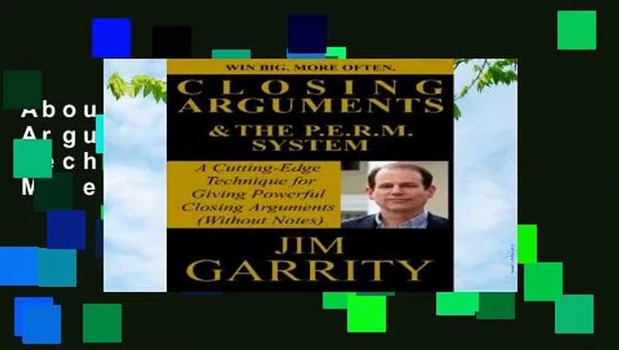 About For Books  Closing Arguments   The P.E.R.M. Technique: Win Big, More Often  Review