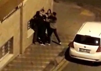 Mahalleyi ayağa kaldıran kavga kamerada