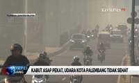 Kabut Asap Pekat, Udara Kota Palembang Tidak Sehat