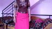 Fancy saree draping to look like slim Malayalam