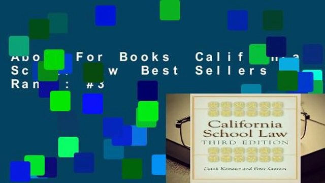 About For Books California School Law Best Sellers Rank : #3