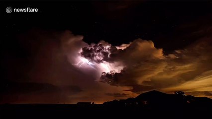 Intense lighting storm captured rolling through Oklahoma