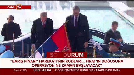 Başkan Erdoğan, Sırbistan Sarayı'nda resmi törenle karşılanıyor