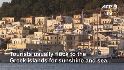 Climbers flock to Greece for the Kalymnos rock climbing festival