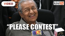 Please contest so we can win, Dr Mahathir tells Umno