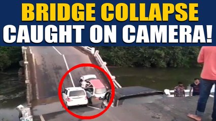 Cars destroyed as bridge collapses in Gujarat's Junagadh | OneIndia News