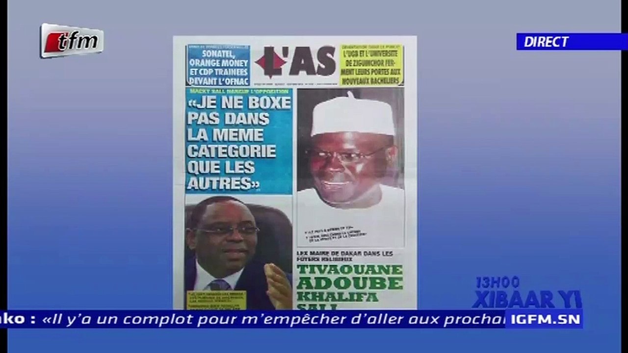 REPLAY - Revue de Presse - Pr : EL HADJI ASSANE GUEYE - 07 Octobre 2019