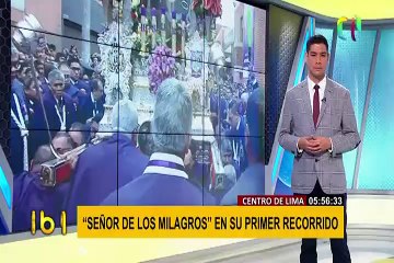 Multitud acompañó al Señor de los Milagros en su primer recorrido