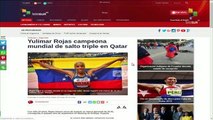 Atleta venezolana Yulimar Rojas es campeona mundial de salto triple