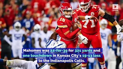 Patrick Mahomes Injures Ankle in Chiefs' Loss to Colts