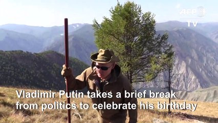 Putin puts on birthday show gathering mushrooms