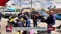 En tres días, operativo 'Rastrillo' deja 123 detenidos en Edomex