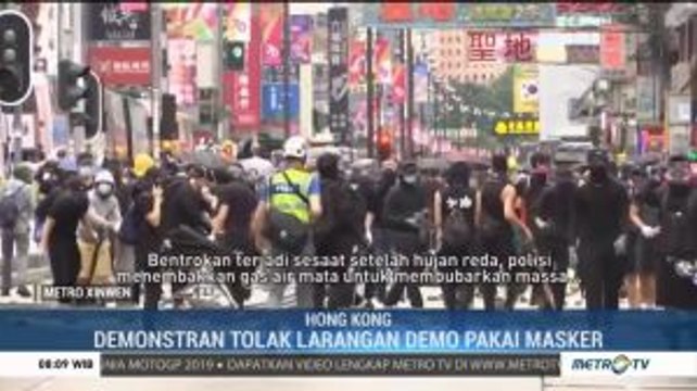 Bentrok Antar Demonstran dan Polisi Hong Kong Kembali Terjadi