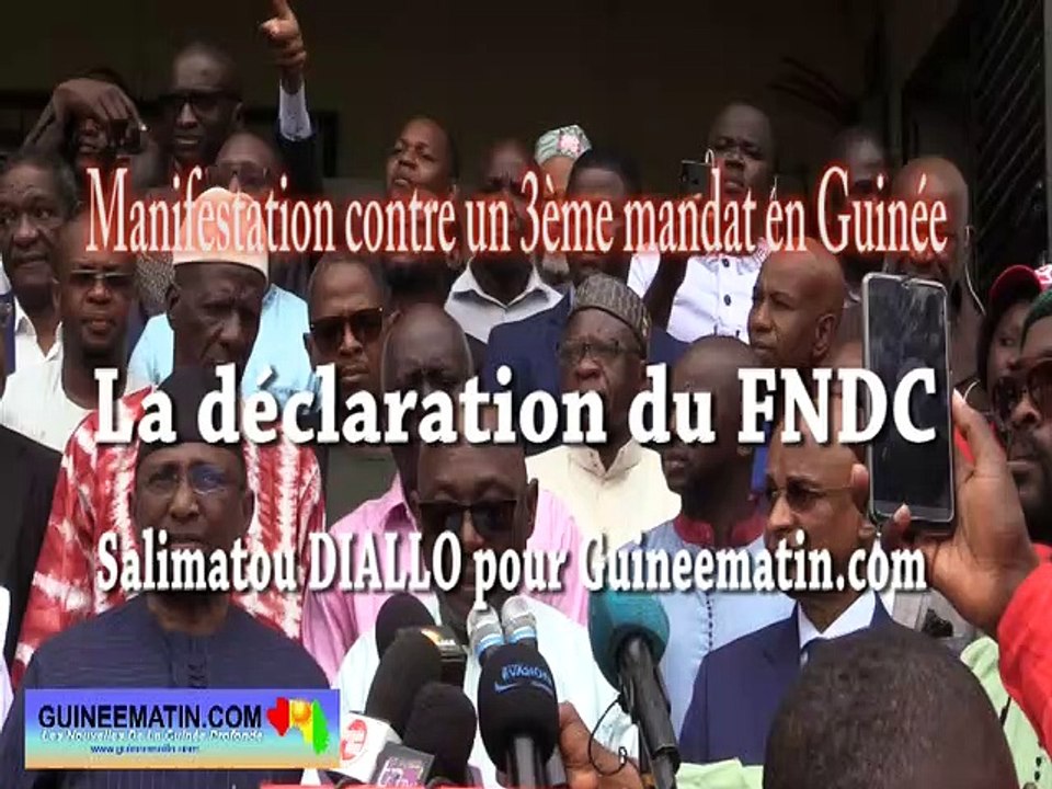 Manifestations contre un 3ème mandat : voici la déclaration du FNDC