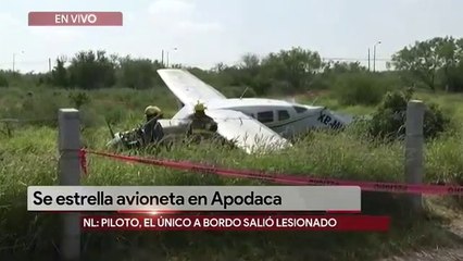 Se estrella avioneta en carretera a Laredo