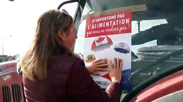 Mobilisations des agriculteurs à Mably