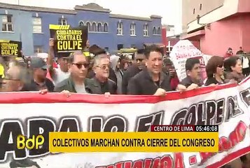 Centro de Lima: así se realizó la marcha en rechazo a la disolución del Congreso