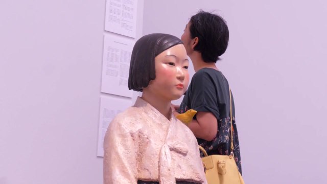중단된 '평화의 소녀상' 日 전시 오늘 오후 재개 / YTN