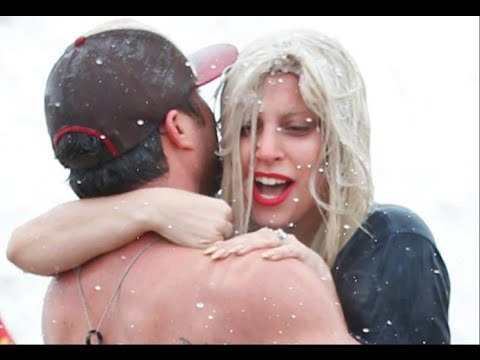 Lady Gaga takes Chicago's polar plunge with fiancé Taylor Kinney