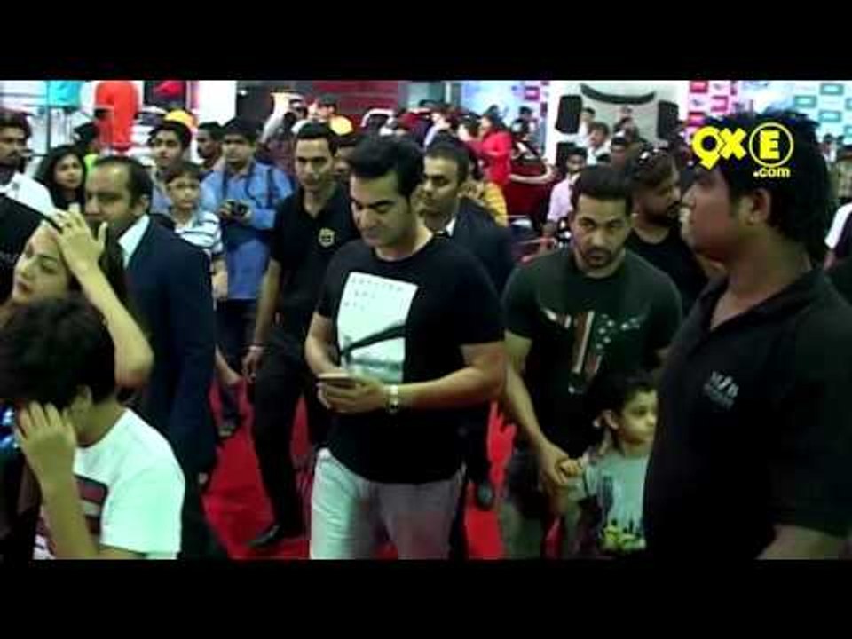 Arbaaz Khan, son Arhaan Khan & Amrita Arora SPOTTED Having FUN at Big Boys Toys | SpotboyE