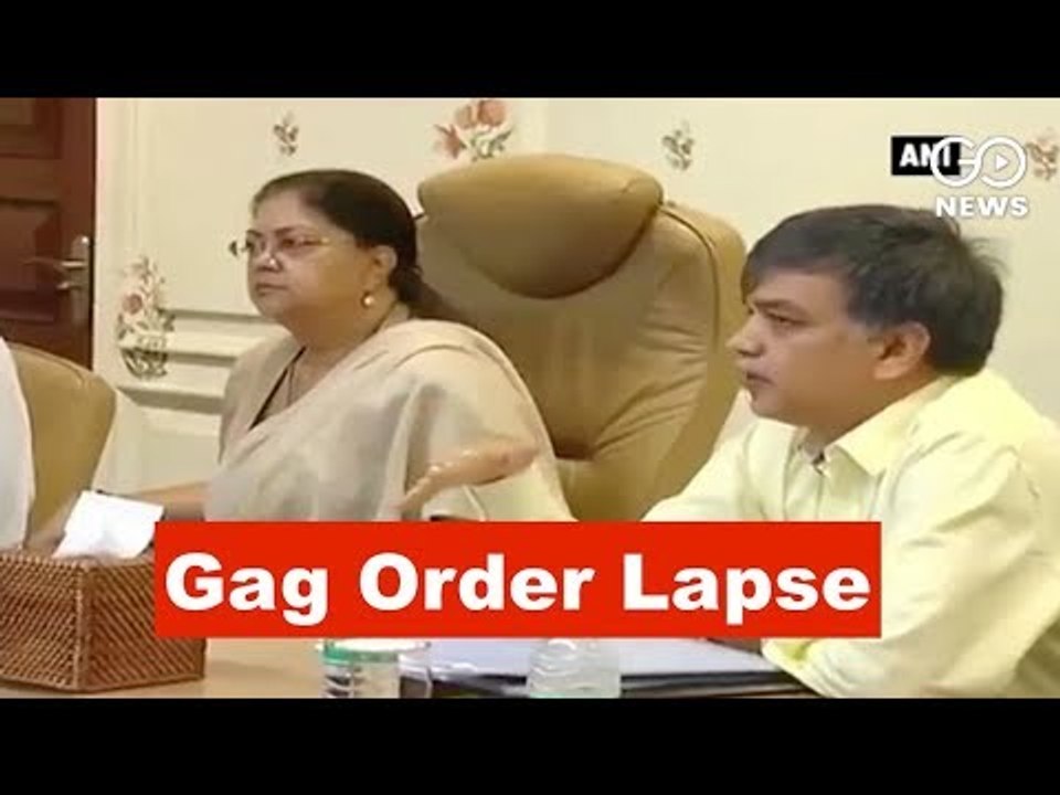 Rajasthan "Gag Order' Lapses