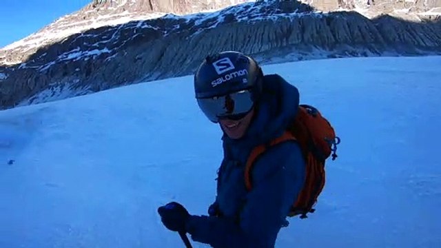 Skiing in the Chamonix Canyon