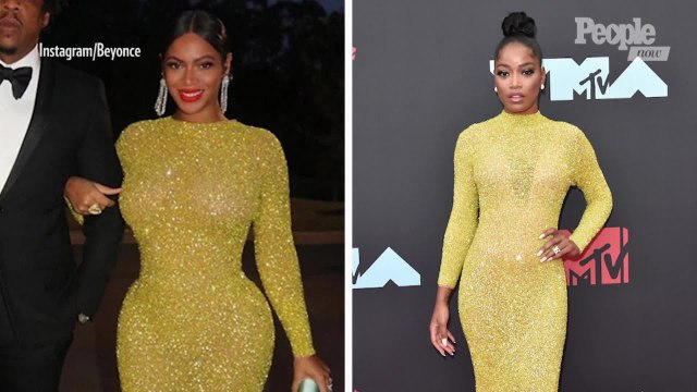 Fashion Favorite! Beyoncé Glitters in Same Golden Gown Keke Palmer Rocked at the VMAs