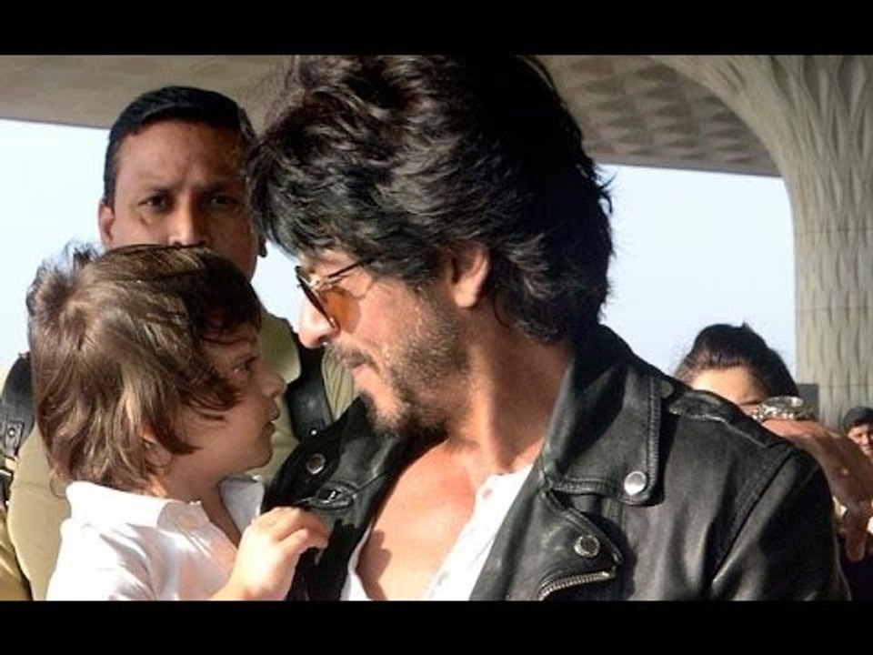 SPOTTED! Cutie AbRam with Papa Shah Rukh Khan |...