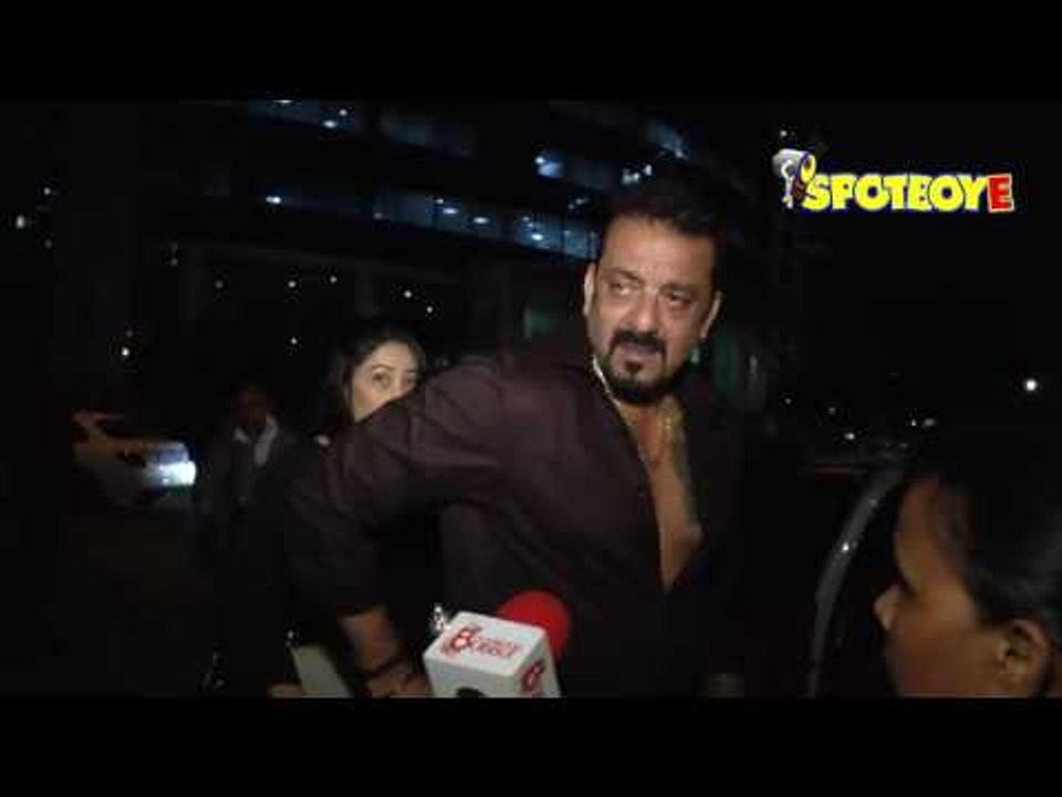 Spotted | Sanjay Dutt and Manyata Dutt along with kids at a Restaurant | SpotboyE