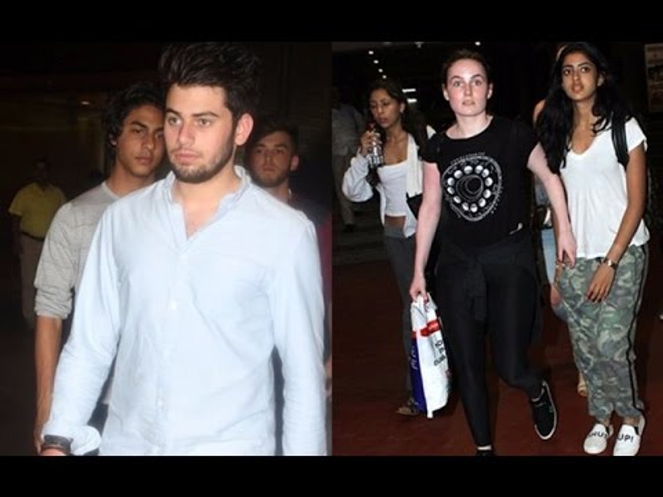 SPOTTED! SRK’s son & Big B’s granddaughter refuse to pose together at Mumbai airport