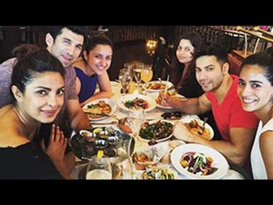 Priyanka Chopra dines with Varun Dhawan and Parineeti Chopra In New York | Dream Team