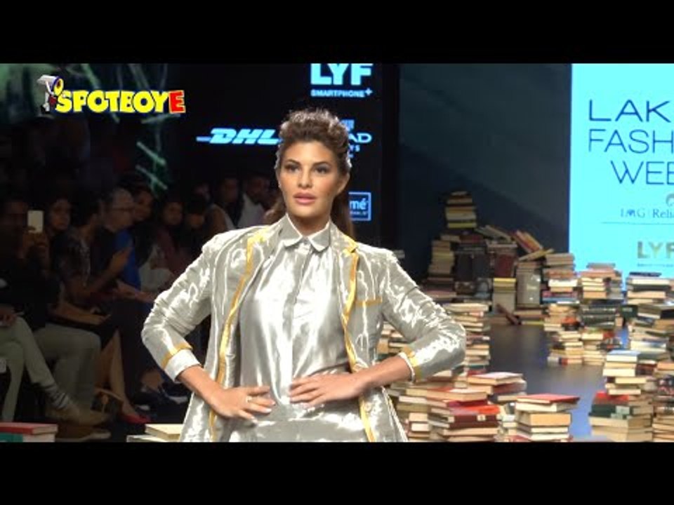Jacqueline Fernandez walks the ramp at Lakme Fashion Week 2016  | Day 3 | Spotboy E