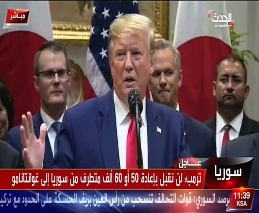 ترامب: أبلغت أردوغان بأنه سيكون هناك مشكلة كبيرة إذا أصيب أى جندى أمريكى