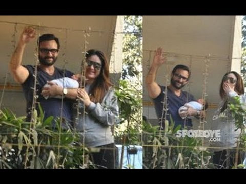 Saif Ali Khan and Kareena Kapoor Khan back home with Baby Taimur Ali Khan! | Bollywood News