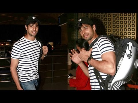 Sidharth Malhotra Spotted at Mumbai Airport | SpotboyE