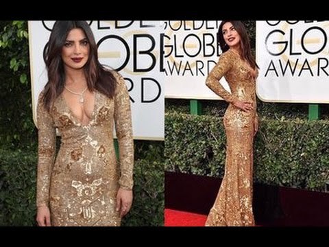 Priyanka Chopra Sizzles In a Glittering Gown At 74th Golden Globe Awards | SpotboyE