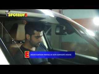 Arjun Kapoor Parties at Ekta Kapoor's House | SpotboyE