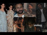 Kareena & Karisma Kapoor alongwith Ranbir Kapoor celebrate Randhir Kapoor's 70th birthday | SpotboyE
