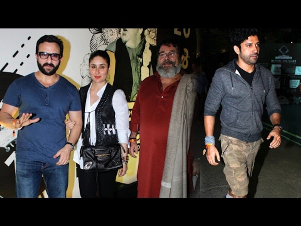 SPOTTED: Saif Ali Khan, Kareena Kapoor Khan and Farhan Akhtar at Mahindra Blues Concert | SpotboyE