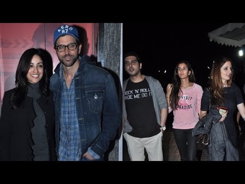 Hrithik Roshan, Sussanne Khan, Yami Gautam at the Screening of Kaabil | SpotboyE