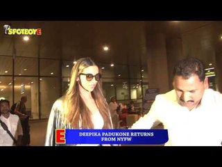 Video herunterladen: SPOTTED: Deepika Padukone Returns to Mumbai After Attending New York Fashion Week 2017 | SpotboyE