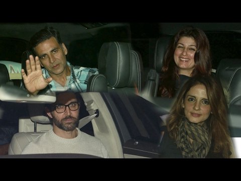 Akshay Kumar, Twinkle Khanna, Sussanne Khan, Hrithik Roshan at Jolly LLB 2 Screening | SpotboyE