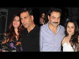 Akshay Kumar,Twinkle Khanna, Bobby Deol SPOTTED having Dinner Together at a Restaurant | SpotboyE