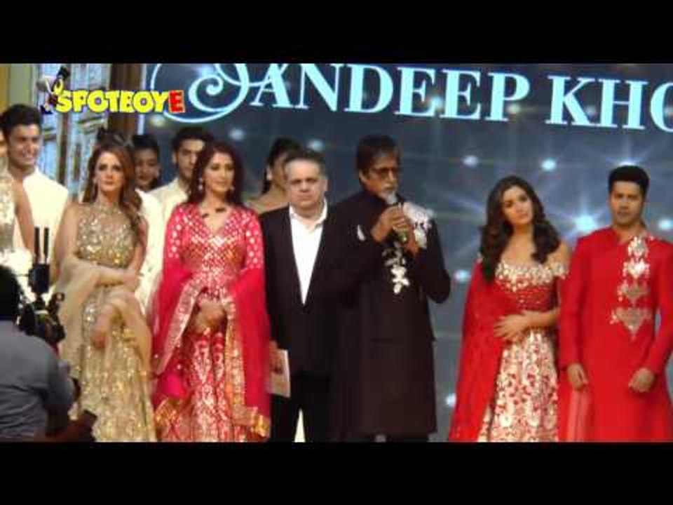 UNCUT- Amitabh Bachchan, Varun Dhawan, Alia Bhatt walk the Ramp for Charity | SpotboyE