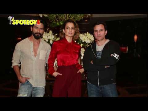 Kangana Ranaut, Saif Ali khan and Shahid Kapoor at a photoshoot to promote Rangoon | SpotboyE