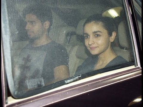 Love Birds Alia Bhatt and Sidharth Malhotra Arrive Together at Phillauri Screening | SpotboyE